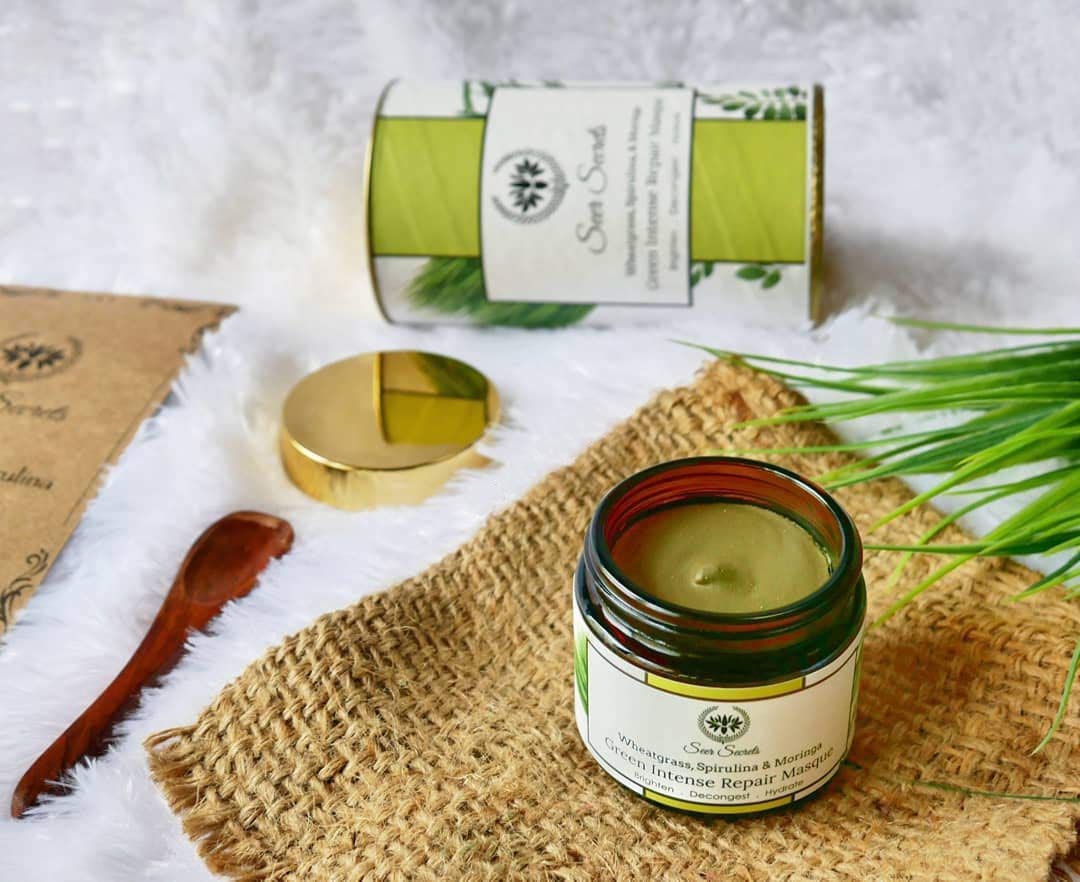 seer secrets, green intense repair masque